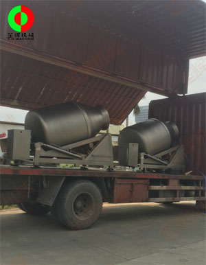 兩臺大型真空滾揉機專車送往大灣區(qū)某肉食品加工配送中心！